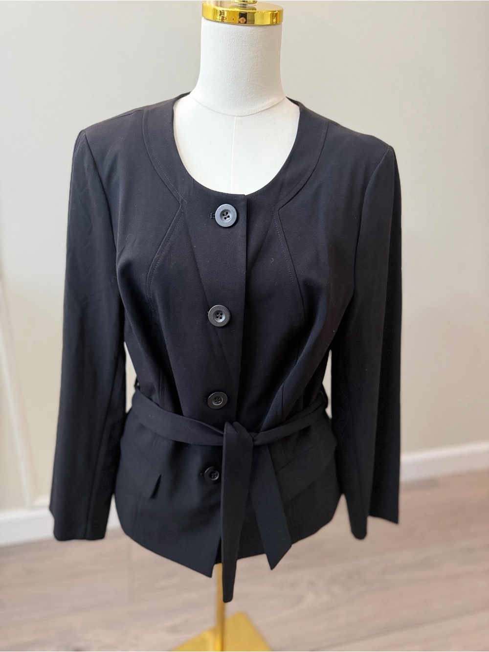 VENUS Black Tie-Waist Blazer - Picture 3 of 7